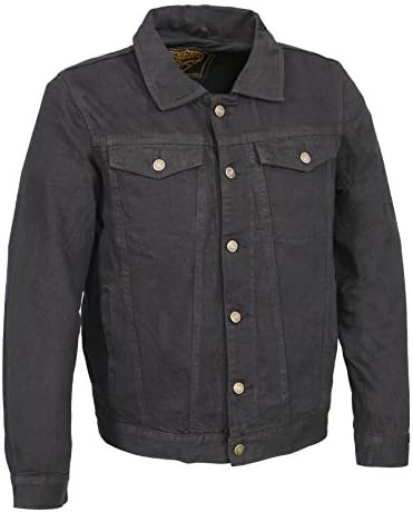Men's Classic Dean Jean Pocket Jacket w/ Interior Gun Pocket (Medium, Black)