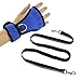 Dog Leash Hand Free Glove by Tailup - Premium Durable Nylon Adjustable Shock-Absorbing for Running Walking and Training Lead - Blue Large
