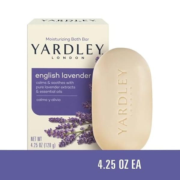 YARDLEY LONDON ENGLISH LAVENDER NATURALLY MOISTURIZING BATH BAR, 4 OUNCE