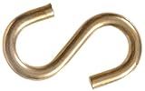 The Hillman Group 9431 Brass Plated S-Hook, 1-1/4-Inch, 2-Pack