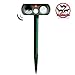 Pest Repeller, Outdoor Solar Powered and Weatherproof Ultrasonic Dog/Cat/Mosquito Repellent