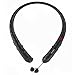 Rioddas Wireless Headphones Retractable Earbuds Sport Neckband Bluetooth headphones HD Stereo Bluetooth 4.1 Earphones w/ Mic IPX5 Sweatproof fo Gym Workout Talk Time Up To 15 Hours UPGRADED（Black）