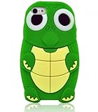 Green 3D Cartoon Lovely Turtle Pattern Soft Silicone Case Cover Skin for Apple iPhone 5C