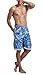 DESTTY Men's Quick Dry Beach Board Shorts Printed Swim Trunks Floral Casual Swim Shorts with Pockets