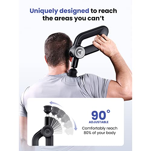 Bob and Brad D6 Pro Plus Massage Gun with Heat, Deep Tissue Muscle Massage Gun with 16mm Amplitude, Electric Handheld Massager Percussion Massage Device for Muscle Pain Relief, Gifts for Men Women