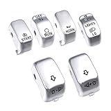 Amazicha Chrome 6 PCS Hand Control Switch Housing Caps for Harley-Davidson 1996-2013 Models