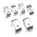 Amazicha Chrome 6 PCS Hand Control Switch Housing Caps for Harley-Davidson 1996-2013 Models