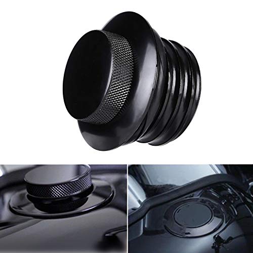 CICMOD Flush Pop Up Reservoir Gas Cap Vented Fuel Tank Screw for Harley Davidson Black