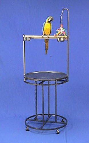 Mauna Loa Lookout Bird Wrought Iron Playstand Parrot Gym Stand W/Toy Hook 4327