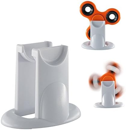 Banaroo Amazing Fidget Spinner Stand Best Accessory For Tri-spinner Hand Toys-Cool Stylish Strong Display Holder Organizer For Desk-Hands free Stress- Relieving Spinning (White)