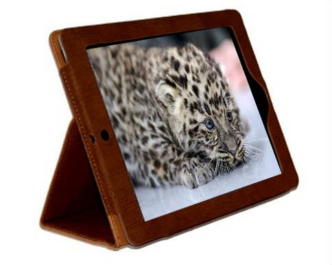 Sanoxy Slim Folio Folder PU Leather Stand Case for iPad 2/3/4 /ipad 2nd Generation, Brown (SANOXY-Folio-IPACS-BRN)
