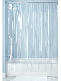InterDesign Mildew-Resistant Antibacterial 10-Gauge Heavy-Duty Shower Curtain Liner - X-Long, 72in x 96in, Clear
