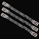KLOUD City®3 Pcs Invisibility Non-slip Adjustable Women's Bra Strap Holder/Happy Strap (Frosted clear)