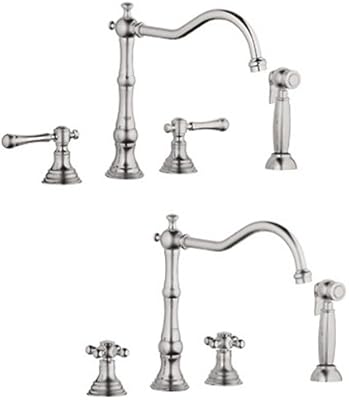 Grohe 20 130 En0 Bridgeford High Profile Wideset Kitchen Faucet