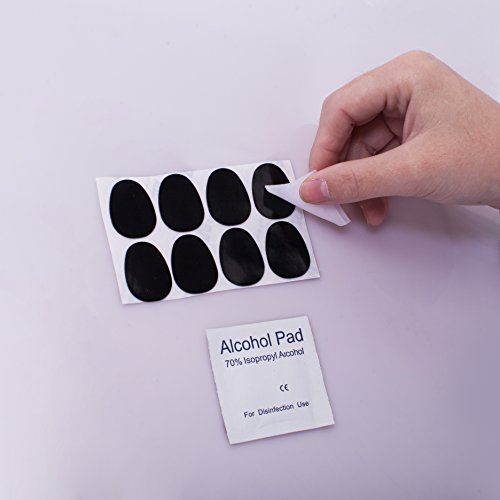 Saxophone Mouthpiece Pads Black Sax Mouthpiece Cushions 0.8mm Clarinet Mouthiece Patch with Alcohol Pads