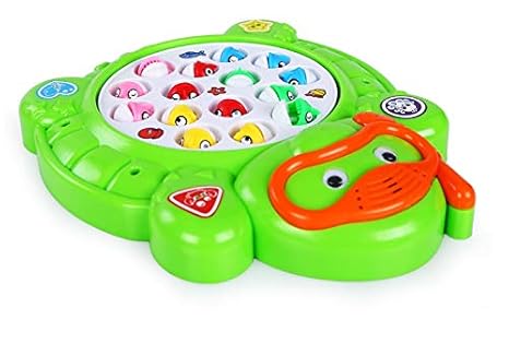 HOME CUBE Fish Catching Fun Game Toy, 4 Fishing Rods, 15 Fishes ( Random Color )