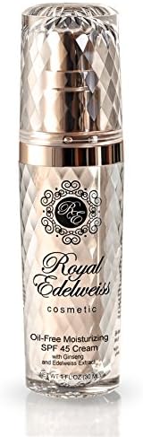 ROYAL EDELWEISS SKINCARE ROSE GOLD OIL-FREE MOISTURIZER SPF 45 W/ GINSENG (1OZ)