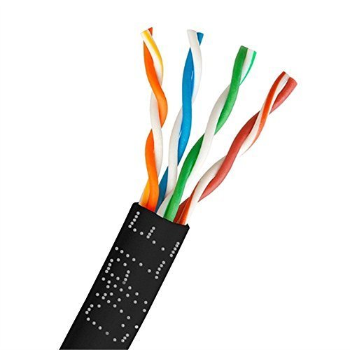 Cmple CAT-5E Bulk Cable 350Mhz Utp 24Awg Bare Copper Cmr Rated 1000Ft Black
