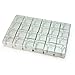 Bulk Lot 24Pcs Silver Square Jewelry Ring Gift Cardboard Box Present Case Holder
