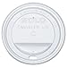 SOLO Cup Company Traveler Drink-Thru Lid, Fits 12 oz & 16 oz Hot Beverage Cups, White, 300/Carton