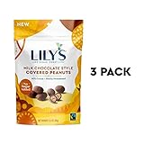 Milk Chocolate Style Covered Peanuts By Lily's Sweets | Stevia Sweetened, No Added Sugar, Low-Carb, Keto-Friendly, Gluten-Free & Non-Gmo | 3.5 Oz, 3 Pack