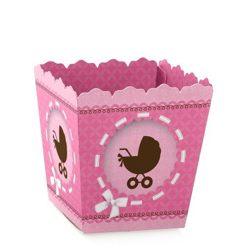 Girl Baby Carriage - Candy Boxes Baby Shower Favors (Set of 12)