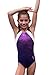 D&M Gymnastics Leotard, Adult XS, Purple, White, Black