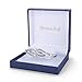 Menton Ezil Love Encounter Crystals Bangle Bracelets White Gold Plated Adjustable Hinged Jewelry