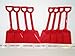24 Small Toy Plastic Shovels Red, Made in America, 7 Inches Tall, 24 I Dig You Stickers