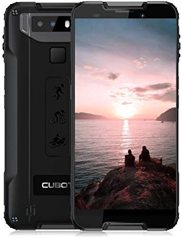 CUBOT Quest 5.5 inch Quad-core Android 9.0 Pie Rugged Smartphone Unlock, 4GB + 64GB, 4G Dual Card, Gyroscope, 4000mAh Battery, 12 megapixel Camera, IP68 Waterproof, Shockproof, dustproof (Black)