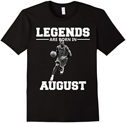 Mens Michael Shirt Jordan Legends Are Born In August Small Black