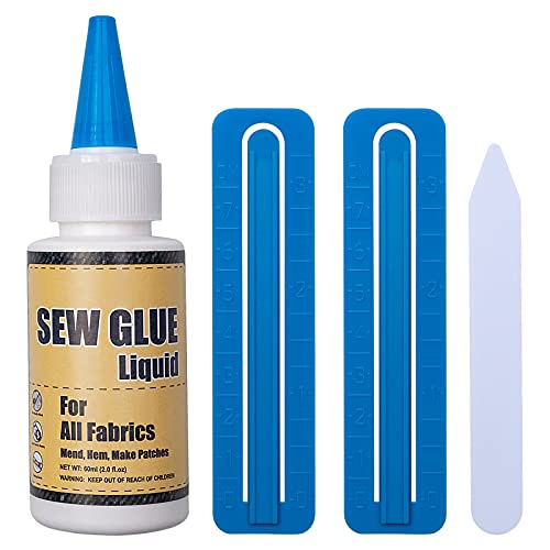 Fast Dry Sew Fabric Glue Liquid 1 Min Quick Bonding Stitch Liquid Sewing Solution Kit Sew Glue