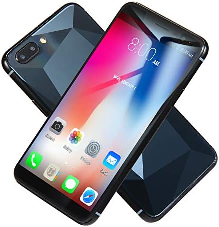 SIM-Free Mobile Phones, Unlocked Android GO 3G Beatiful Smartphone with 5.0 Inch HD IPS Display, 2600mAh battery,Dual SIM Dual Cameras Cell phones(MN R17-Black)
