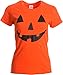 JACK O' LANTERN PUMPKIN Ladies' T-shirt / Easy Halloween Costume Fun Tee, Orange, X-Large