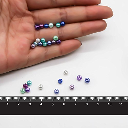 TOAOB 1000 Piece 4mm Tiny Satin Luster Glass Pearl Beads Multi Colors Wholesale Loose Beads for Jewelry Making - Thumbnail 4