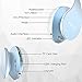Ifecco Bluetooth Headphones, 4 in 1 Upgrade Bluetooth Foldable Over-ear Headsets with Micro Support SD/TF Card for Bluetooth-enabled Devices (Sky Blue)