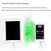 Momen 2 Amp Glow in the Dark Wall Charger/ 2-Port USB LED Travel Charger with Foldable Plug for iPhone 4s/5s/6s plus, iPod 5, Samsung Galaxy S4/S5/S6, HTC M8 M9, Sony Xperia Z3, LG G3 G4 (Green Light)