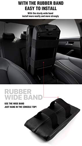 KMMOTORS Quilting Memory Form Officially Licensed Custom Auto Armrest Cushion Center Consoles Rest for Car Motor Auto Vehicle (Suede)