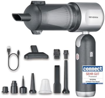 3-in-1 Akku-Handstaubsauger, Luftbläser & Aufpumper, Staubgebläse, für Luftmatratzen, Auto, Haushalt, 3 Stufen, 17000Pa, Kabellos, 240000U/min, S-Power Duoboost, 120W, anthrazit, HV 7149