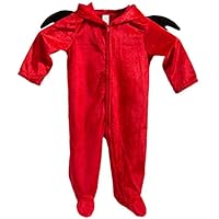 iBonny Baby Romper Cosplay Devil Costume Toddler Cosplay Pajamas Kid One Piece Sleeping Wear Red for 0-6M