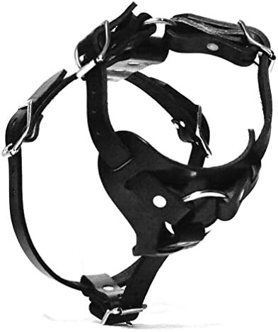 Dog Harness Premium Leather for Walking Easy Training Large, Medium and Small Dogs. Individually Hand Crafted. (Black, L)