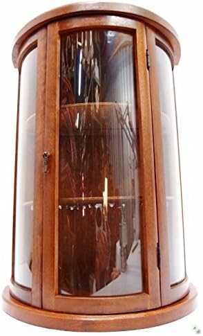 Vitrina De Madera Con Diseno De Colour Marron Con Cristal De Forma