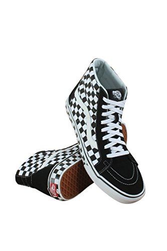 Vans Unisex Checkerboard SK8-Hi Reissue Black/True White/Check Sneaker - 8.5