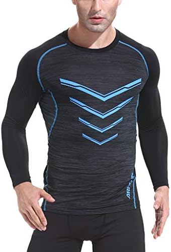 Men's Compression Shirts,Sunyastor Fitness Sports Shirt Long-Sleeve T-Shirts Workout Tee Gym Training Bodybuilding Skin Top