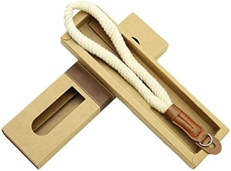 MINI GAGA Universal Handmade Cotton Leather Camera Wrist Strap for Leica Nikon Fuji Pentax Canon White