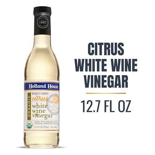 HOLLAND HOUSE ORGANICS CITRUS FLAVORED WHITE WINE VINEGAR, 12.7 OUNCE