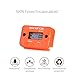 NKTECH NK-HS2 Inductive Hour Meter for Gas Engine Lawn Mover Marine ATV Motorcycle Boat Snowmobile Dirt Bike Outboard Motor Generator IP68 99999HRS Hourmeter (Orange)