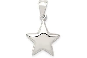 SONIA JEWELS 925 Sterling Silver Star Charm Pendant - 23mm x 16mm