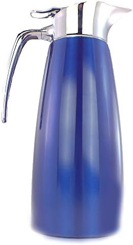 Thermos Carafe Coffee Vacuum Flask in Stainless Steel Double Walled Funtainer - Blue