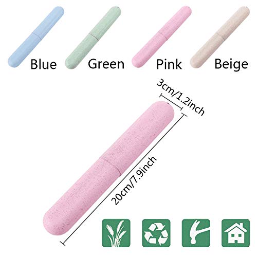 Travel Toothbrush Case Portable Toothbrush Container Holder Plastic Dust-proof Box for Business Trips Hotel Camping School Daily Use(4 Packs) - Thumbnail 2